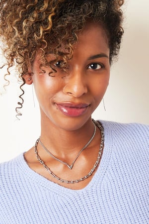 Collier chaîne à maillons Couleur or Acier inoxydable h5 Image2